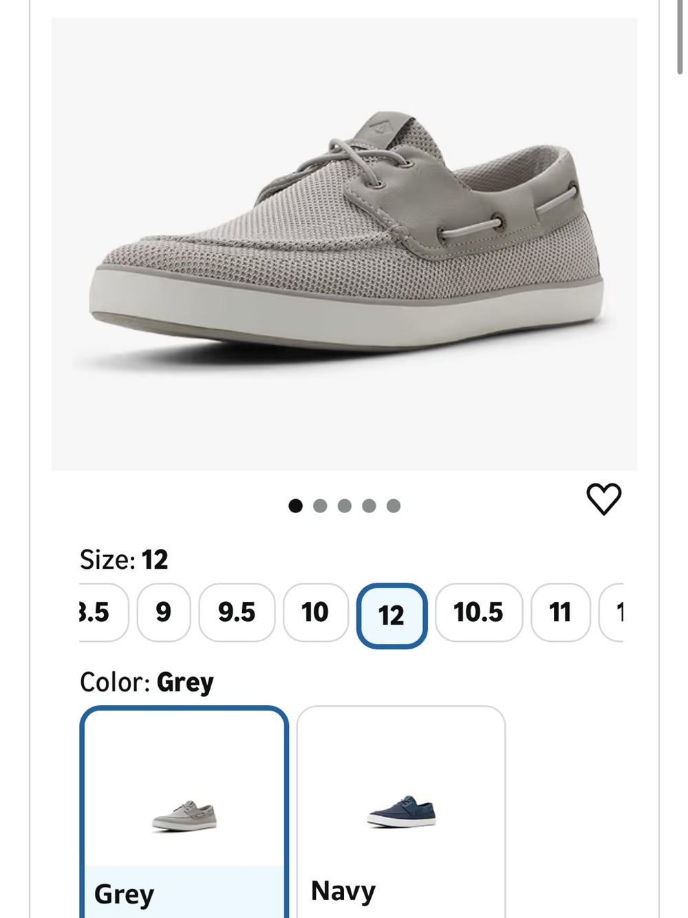 Sperry Men's Grey Knit Boat Shoe